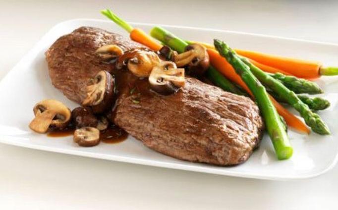 Sierra Cut Steak with Mushroom-Thyme Sauce